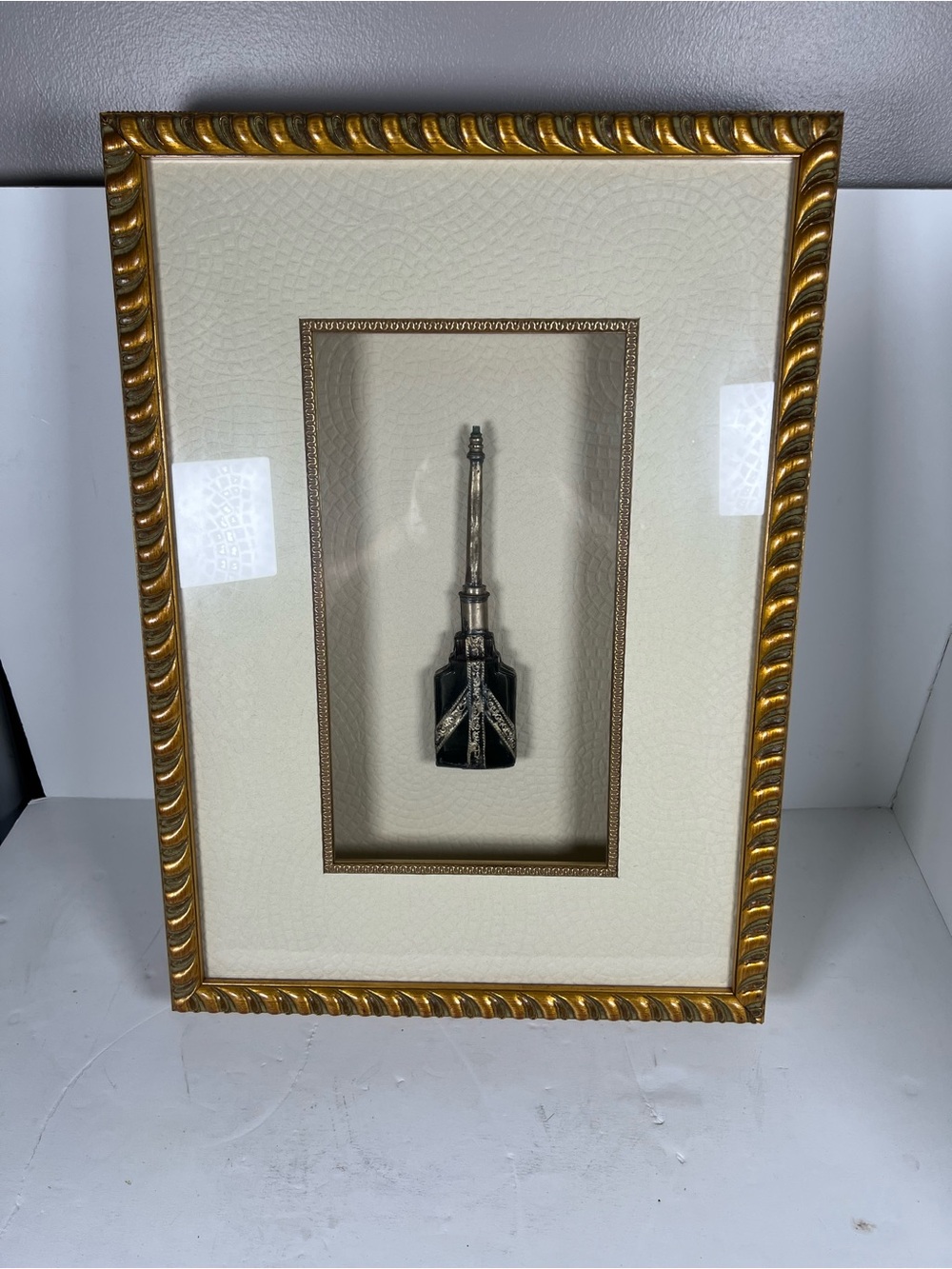 Vintage Moroccan Cobalt Blur Perfume Sprikler In Vintage 3d Picture Frame